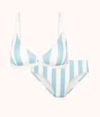 The Bralette & High Waist Swim Bundle: Cabana Stripe