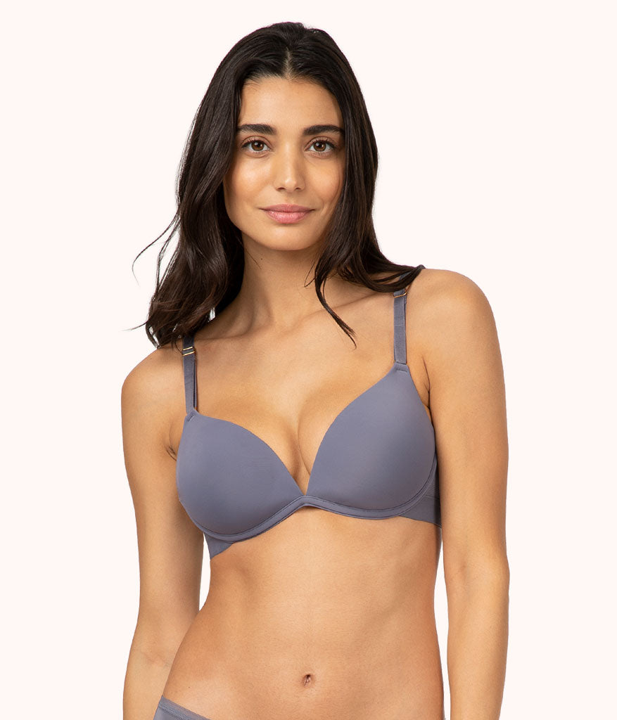 The Deep V No-Wire Push-Up Trio: Toasted Almond/Jet Black/Smoke