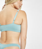 The Skinny-Strap Seamless Bralette: Sky Blue