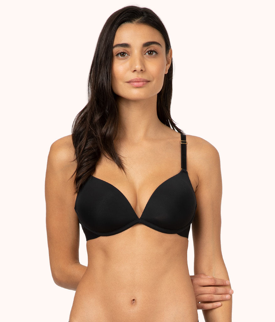 The Deep V No-Wire Push-Up Trio: Toasted Almond/Jet Black/Smoke