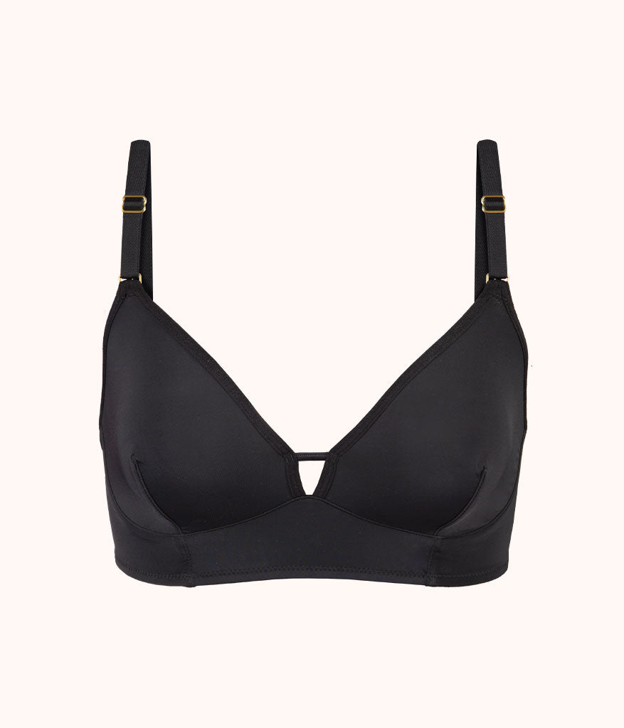 The Low Back Bralette: Jet Black