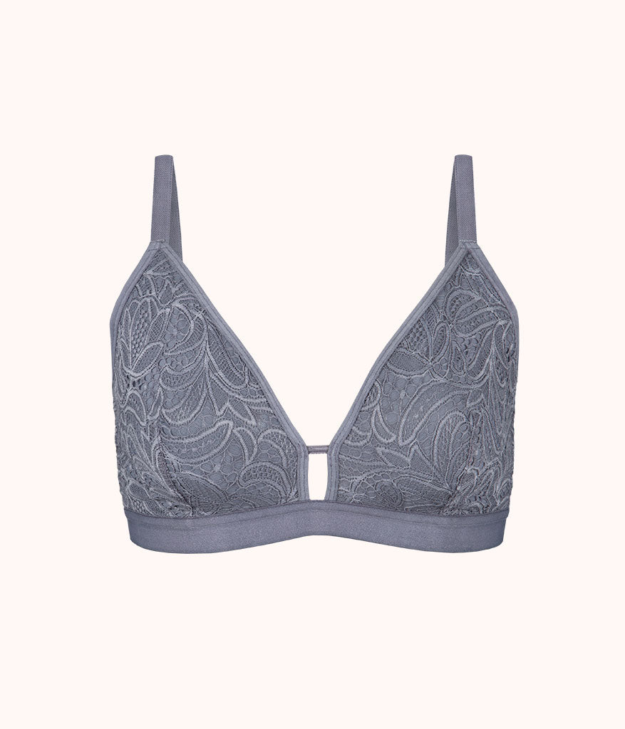 The Palm Lace Busty Bralette: Smoke