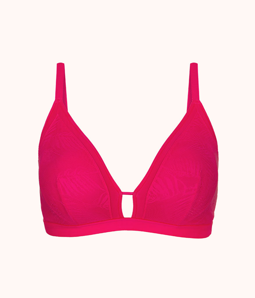 The Smooth Lace Busty Bralette: Magenta