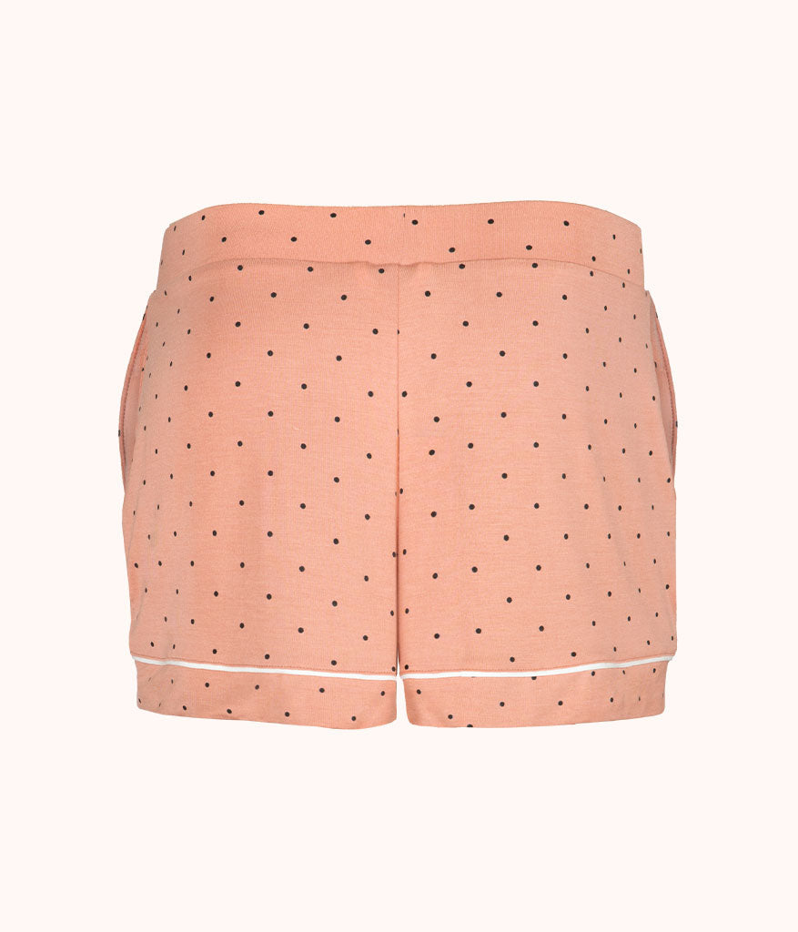 The All-Day Lounge Short: Pepper Dot/Shell Pink