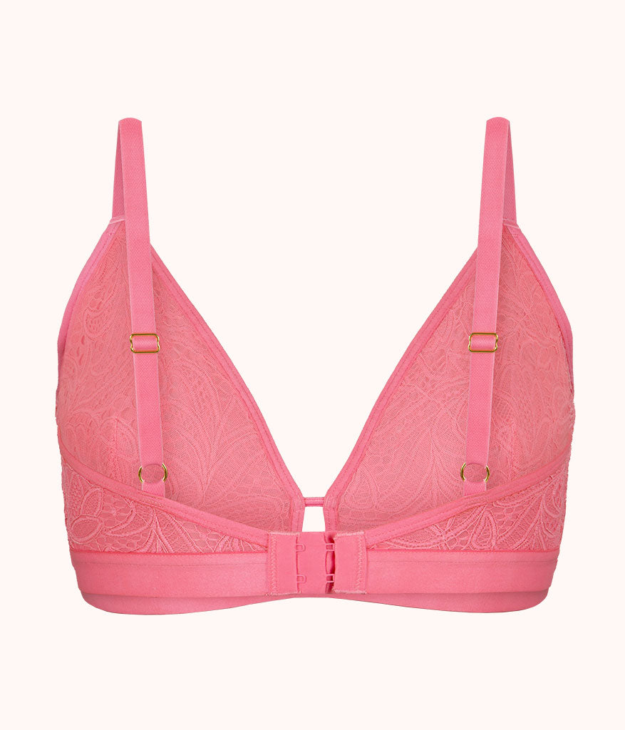 The Palm Lace Busty Bralette: Pink Hibiscus