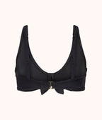 The Swim Plunge Bralette: Jet Black