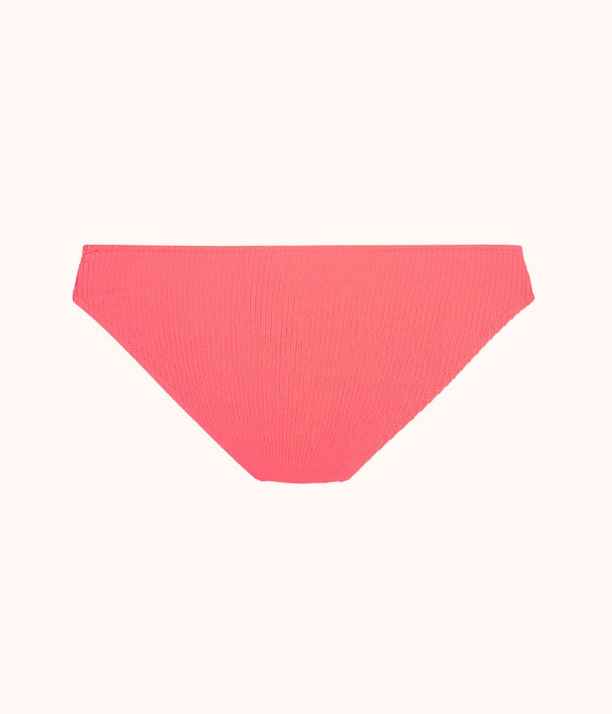 The Swim Ruched Bikini Bottom: Electric Pink