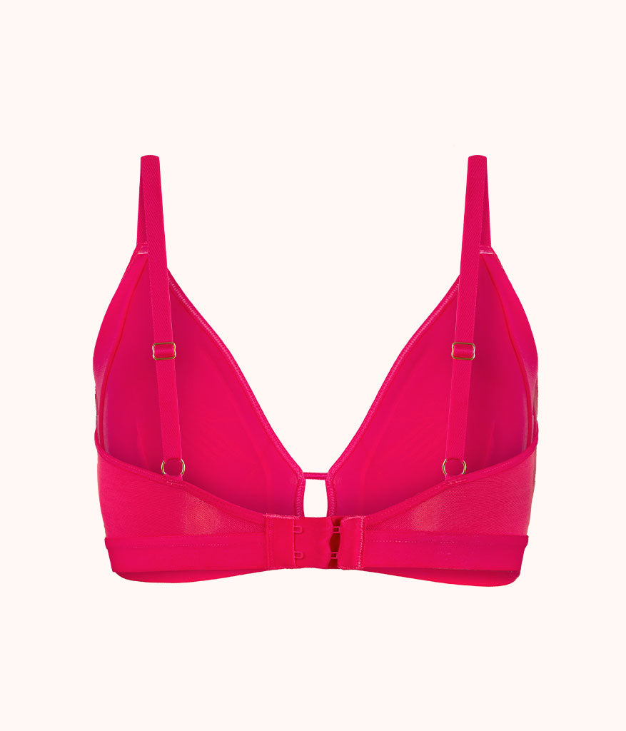 The Smooth Lace Busty Bralette: Magenta