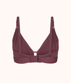 The Mesh Trim Nursing Bralette: Plum