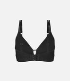The Stripe Mesh Bralette: Jet Black
