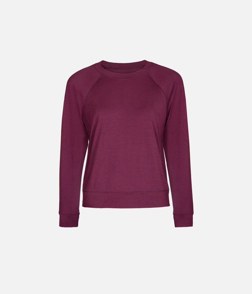The All-Day Crew Long-Sleeve: Plum