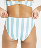 The Bandeau & High Waist Swim Bundle: Cabana Stripe