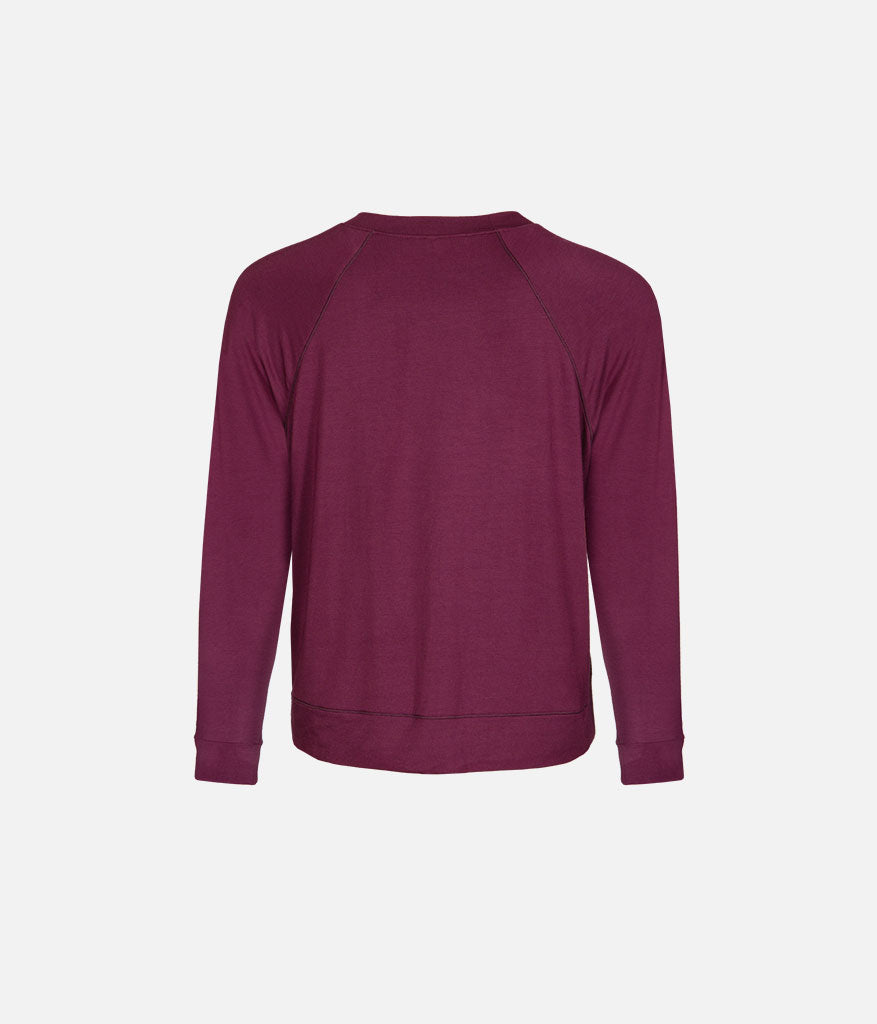The All-Day Crew Long-Sleeve: Plum