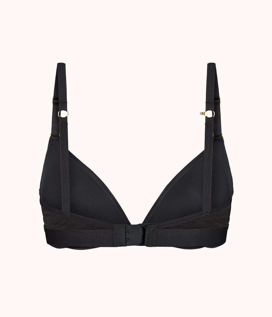 The Deep V No-Wire Push-Up: Jet Black