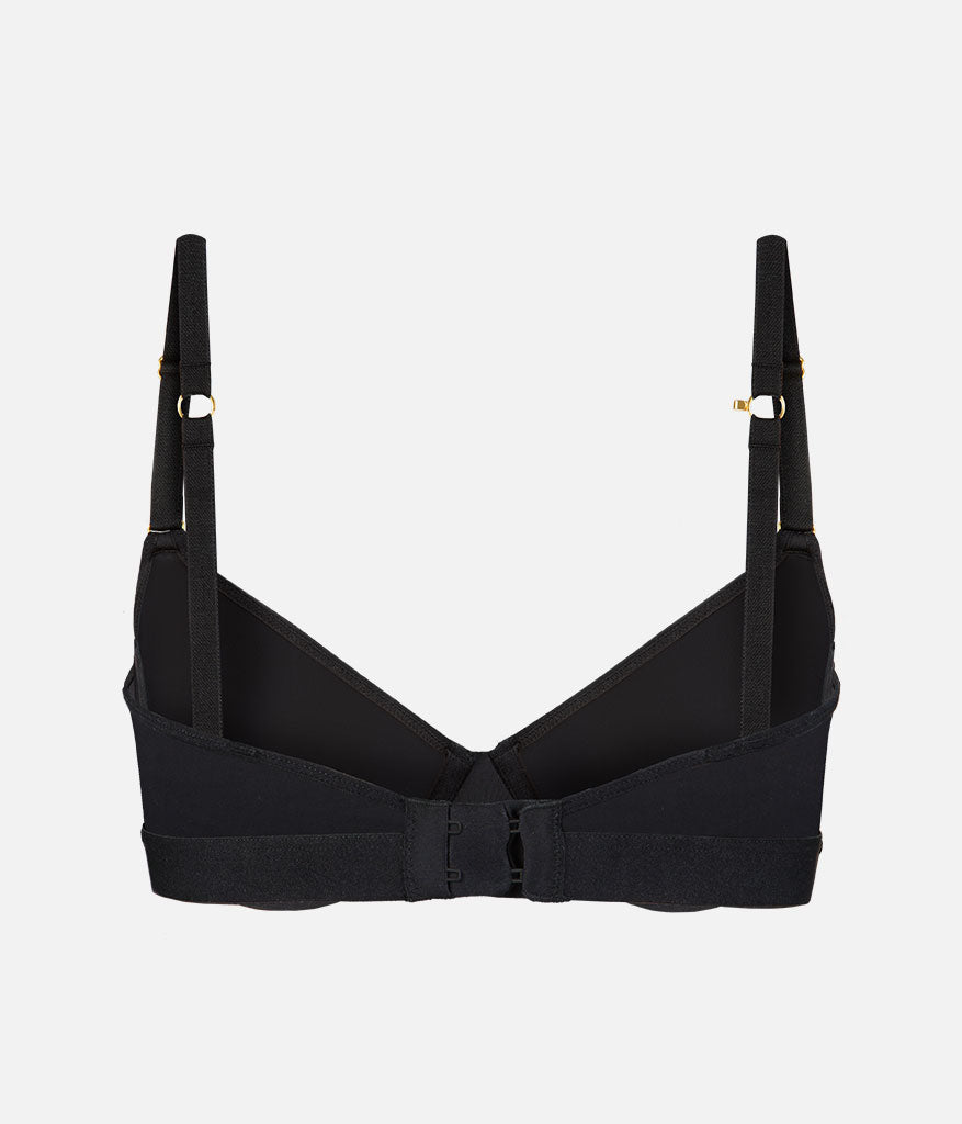 The Spacer Balconette Bra: Jet Black