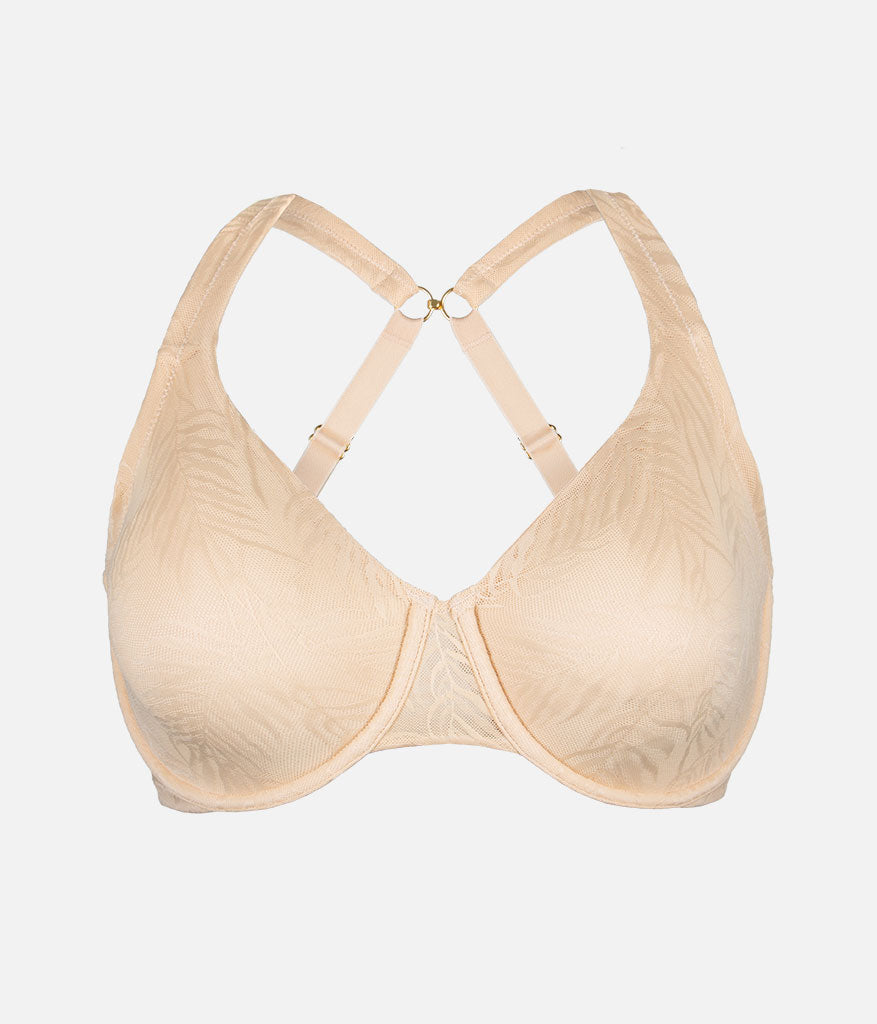 The Smooth Lace Minimizer Bra: Toasted Almond