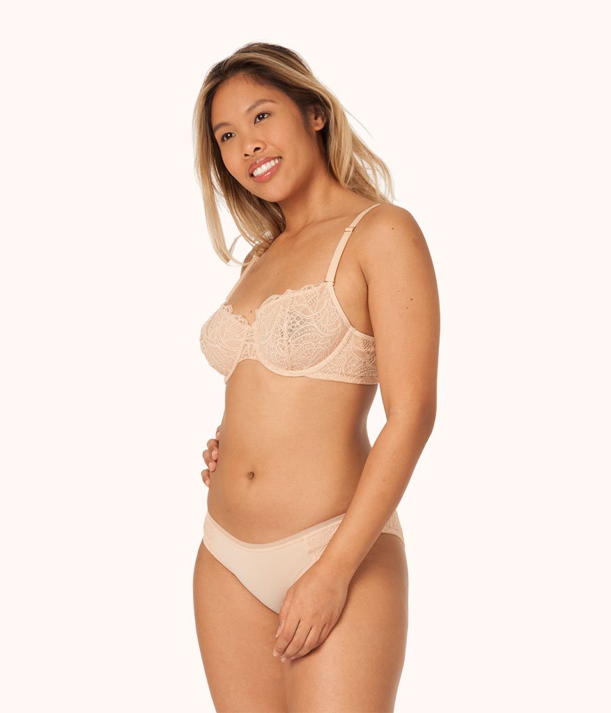 The Unlined Lace Bra: Toasted Almond