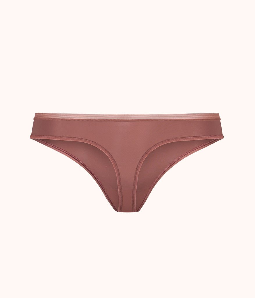 The No Show Thong: Umber