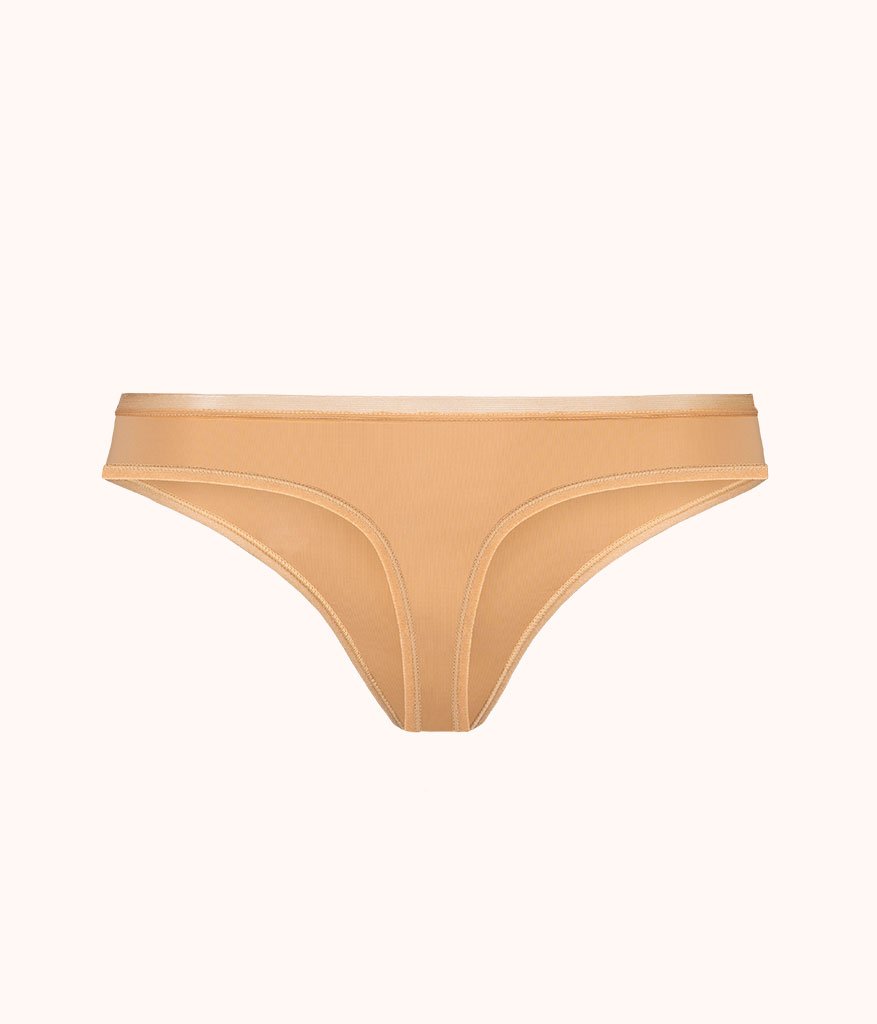 The No Show Thong: Warm Oak