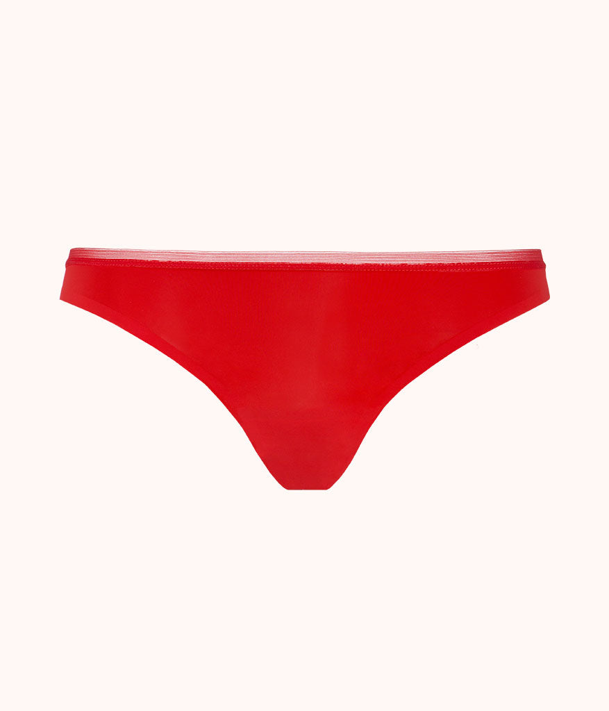 The No Show Thong: Tomato Red
