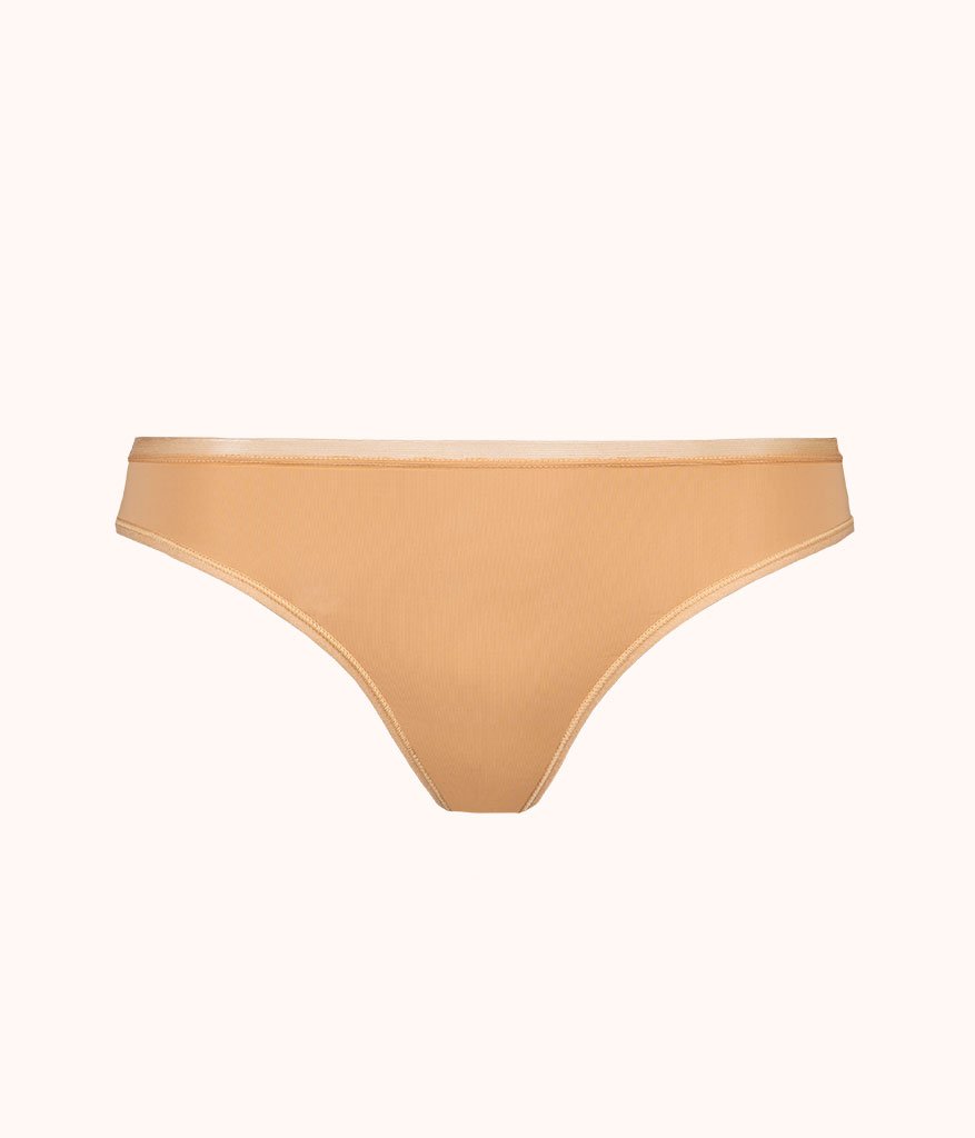 The No Show Thong: Warm Oak