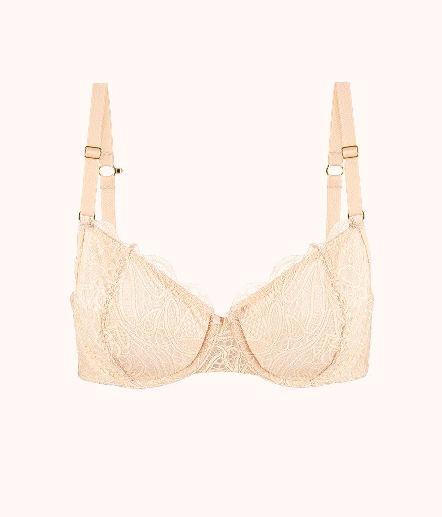 The Unlined Lace Bra: Toasted Almond
