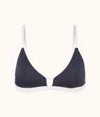 The Swim Bralette: Navy/White