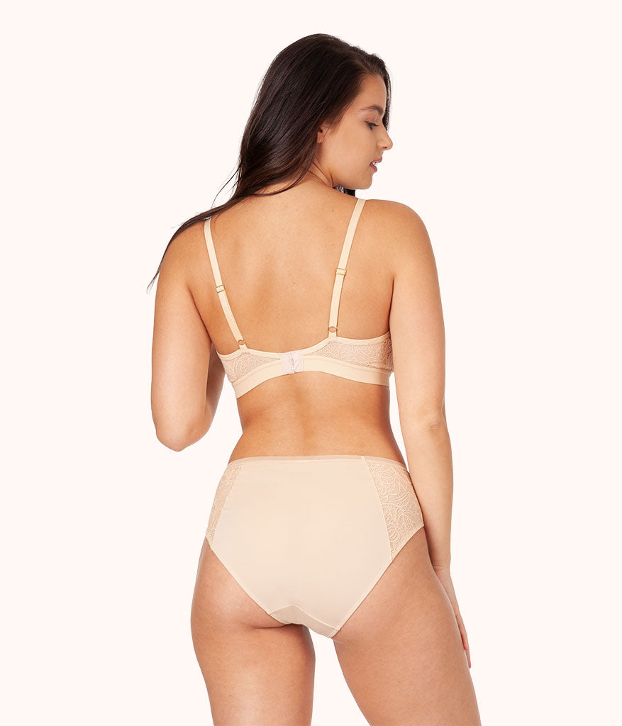 The Palm Lace Busty Bralette: Toasted Almond